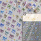 5D Cute Rabbit Love Heart Peach Blossom Flower Yellow Nail Art Stickers Bowknot DIY Self Adhesive Rhinestone Manicure Decals