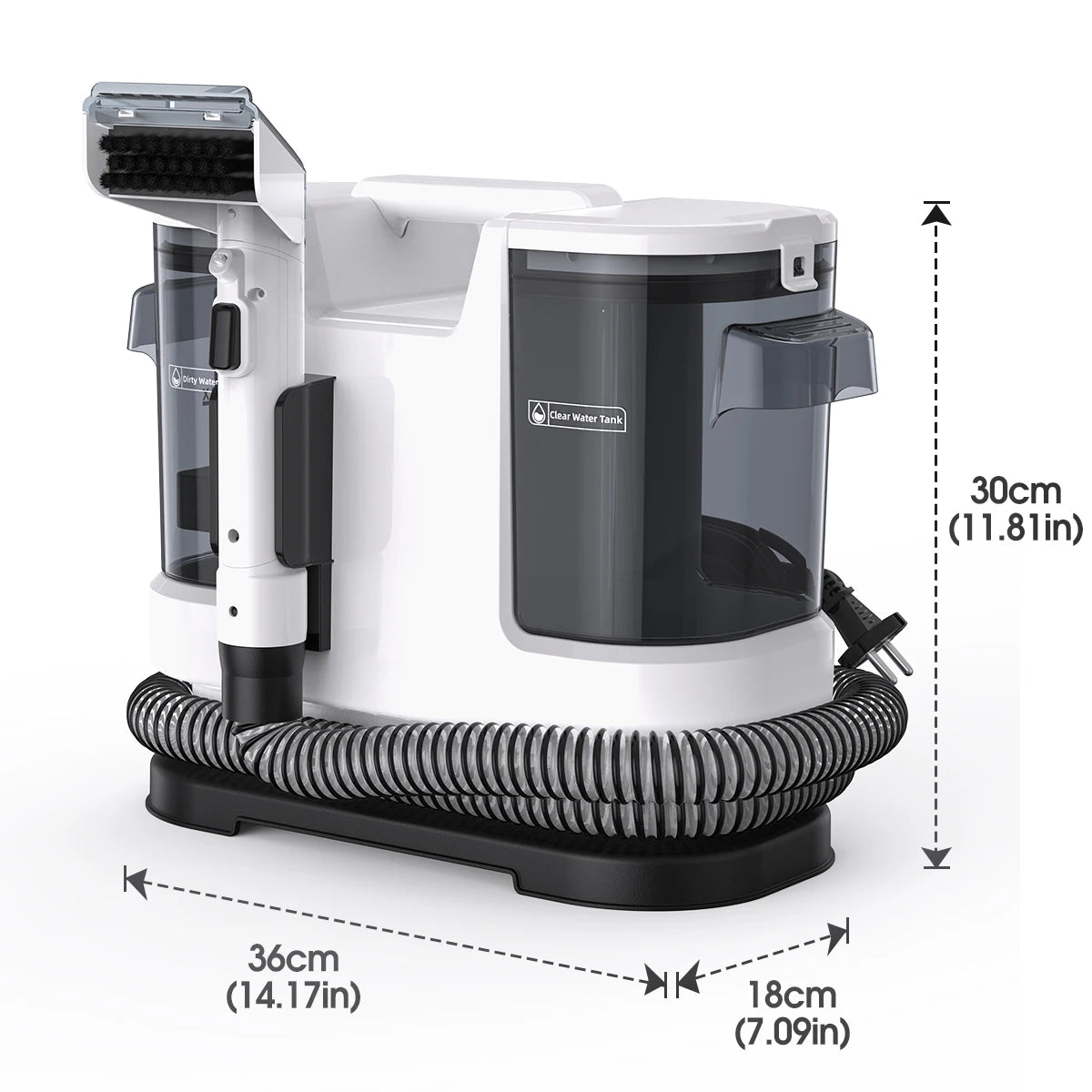 Lubluelu V8 800W Hot Water Carpet Cleaner  60°C Deep Clean Pet Stains 15kPa Strong Suction 5M Long Power Cord 1.75L Tank