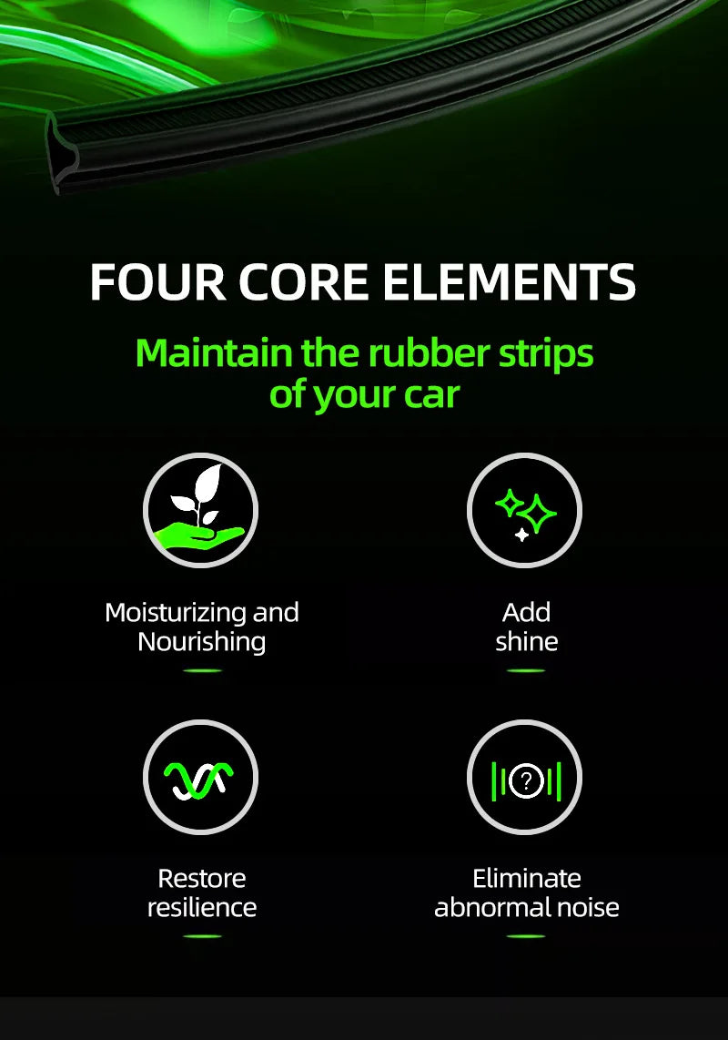 75ml Car Rubber Conditioner Rubber Strip Maintenance Agent Softening Agent Eliminates Noise Rubber Cleaner For Car SUV Vehicle