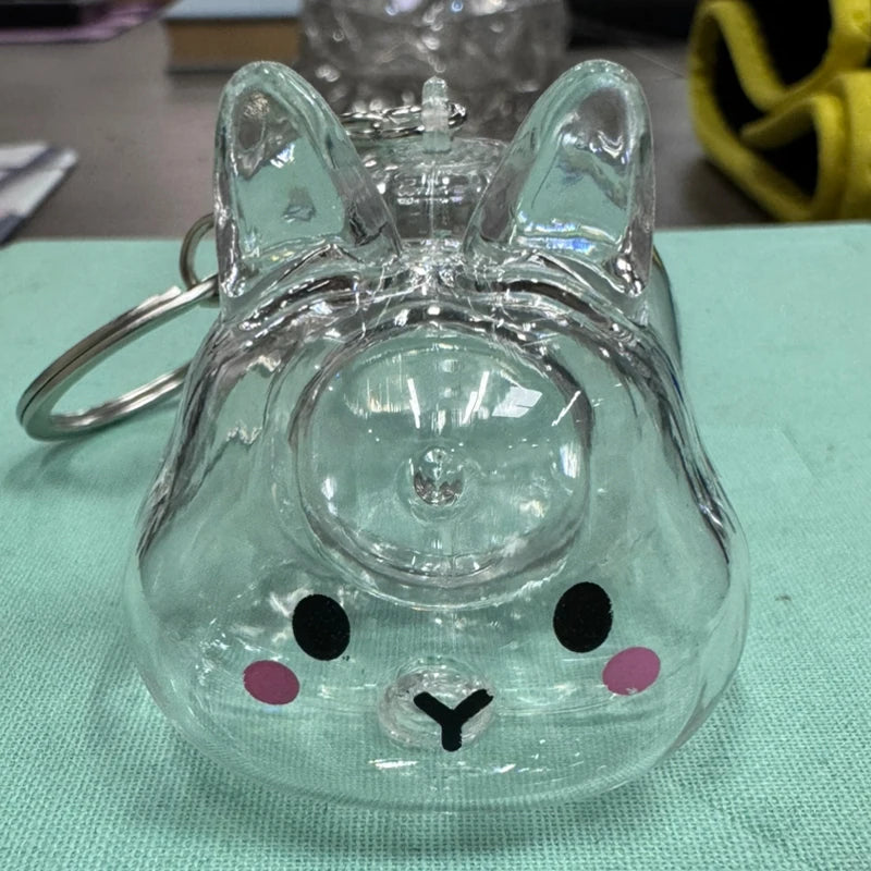 Rabbit Hair Storage Box Pendant Keychain Pet Hair Keepsake Box Pet Memorial Collection Box Bag Pendant DIY Decoration Gift