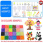 Handmade Magic Water Fuse Beads Creative Beads DIY Art Crafts Toys Magic Water Sticky Beads Sensory Toys Set with Accessories