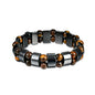 Hot selling men's tiger eye stone bracelet men's bracelet fashion bead black stone elastic bracelet