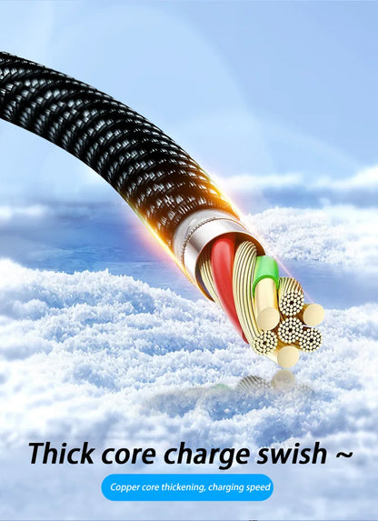 120W Cable Dual Digital Display Cable PD Fast Charging Highspeed Data Transfer USB Type C To Type-C Cable For Phone Macbook iPad