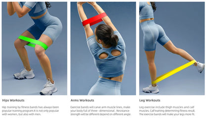 5Pcs Resistance Band Set for Men and Women 5 Elastic Bands with Different Resistance Levels for Long Workouts In The Home & Gym