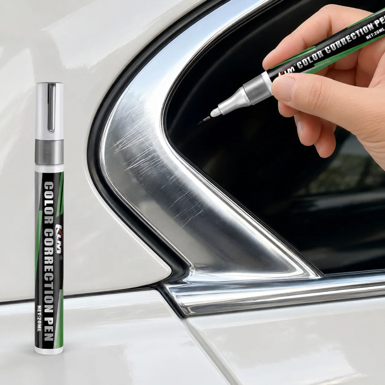 KJM Car Chrome Plating Repair Pen Metal Scratch Touch Up Paint Wheel Trim Rust Scratches Restoring Maintenance Pen