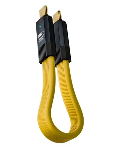 PD 100W Short USB C to USB C Cable Fast Charging 5A USB C Cord USB3.2 20Gbps Data Transfer 8K@60Hz Flat Data Charge Cable