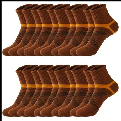 3/5/10/20 Pairs Lot Men's Socks Black Sports Socks Casual Run Autumn Winter High Quality Breathable Male Socks