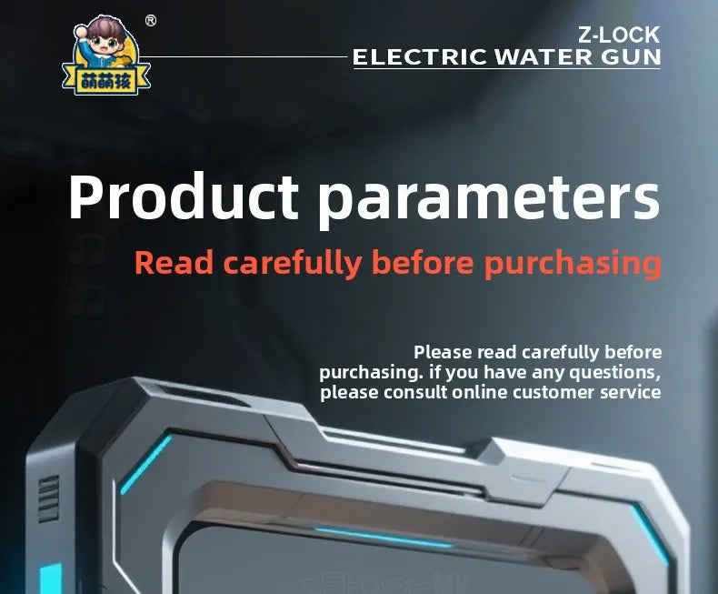 New Electric Water Gun With light Sprays Flame Effect Fully Automatic Shooting Toy Outdoor Beach Water Gun Toy Children Gift