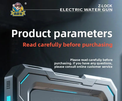 New Electric Water Gun With light Sprays Flame Effect Fully Automatic Shooting Toy Outdoor Beach Water Gun Toy Children Gift