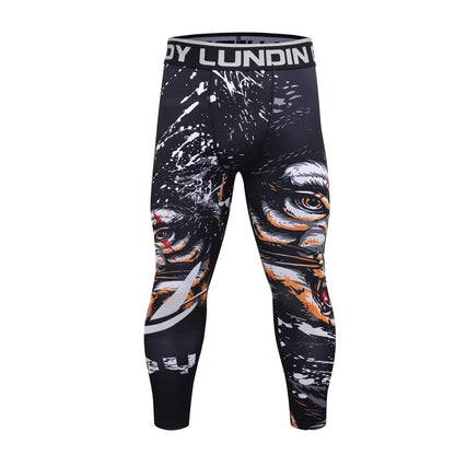 New Men Sports Jiu Jitsu BJJ Suit Gym Fitness Compression Clothes Running Jogging Sport Wear Exercise Workout Rashguard Tights