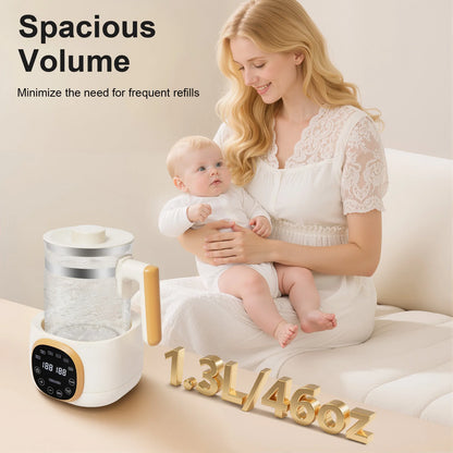 1.3L Baby Bottle Warmer 72H Constant Temperature & 5Min Memory Fast Heating & 45dB Quiet for Milk Formula & Food
