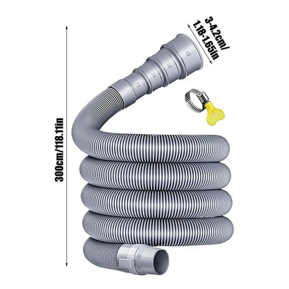 Foldable Caravan Sewer Plumbing Kit with Adjustable Adapter and Clamp Leak-Proof RV Hose Flexible drain hose for motorhomes