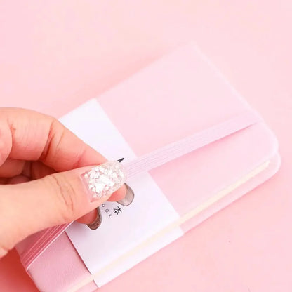 96Page/This pink colorA6 A7Portable Notebook，Simple Mini Notebook Office Memo，Student Office Diary Planner Pocket Notebook