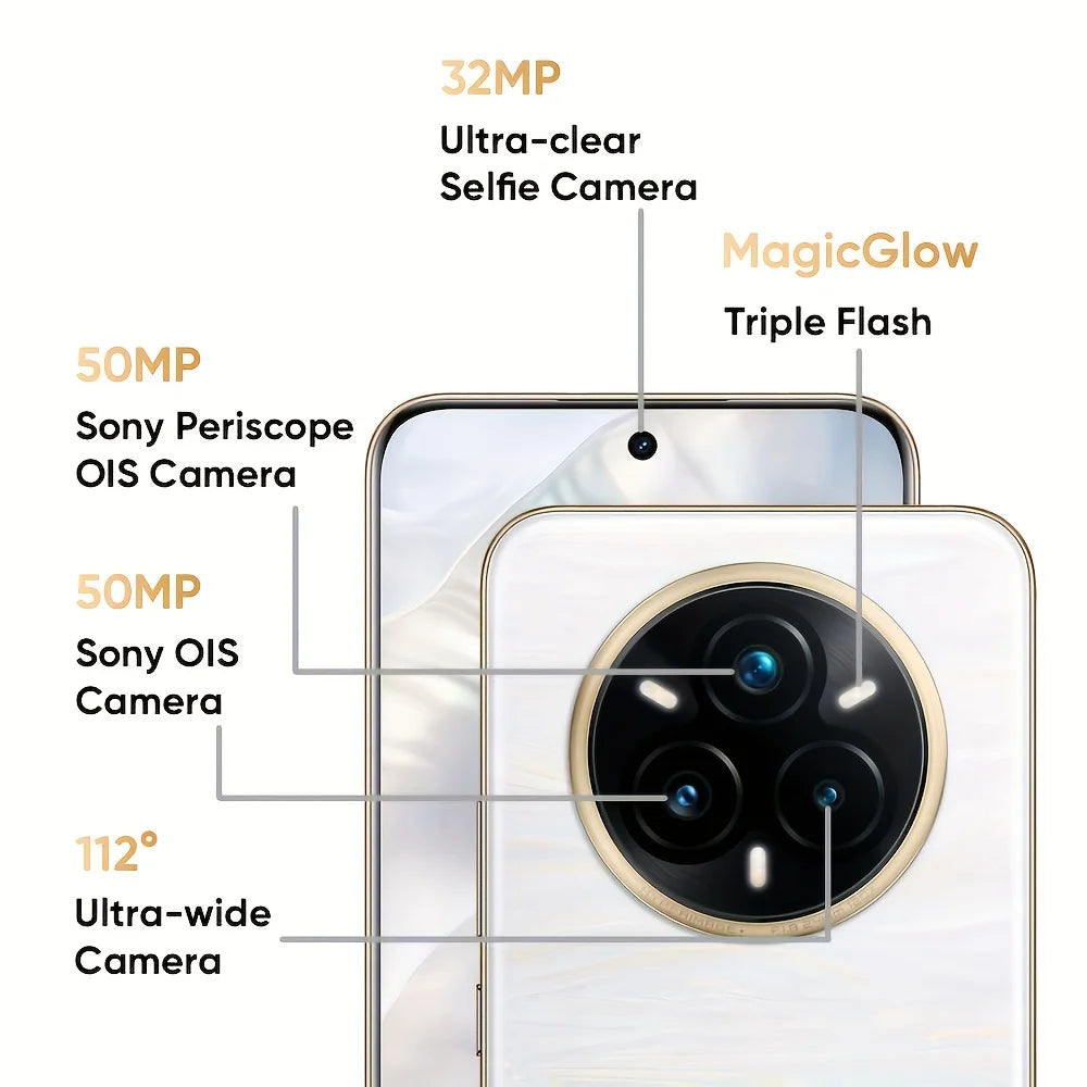 realme 14 Pro Smartphone 5G Titanic 6000mAh battery 45W SUPERVOOC charging 50MP Sony IMX882 OIS Camera, Dimensity 7300 Energy 5G processor, 120Hz Curved Display