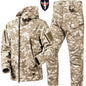New Men's Winter Jacket Tactical  Sets Fleeced Sharkskin Windproof Waterproof Padding Suits Paintball Uniform Pockets Camo