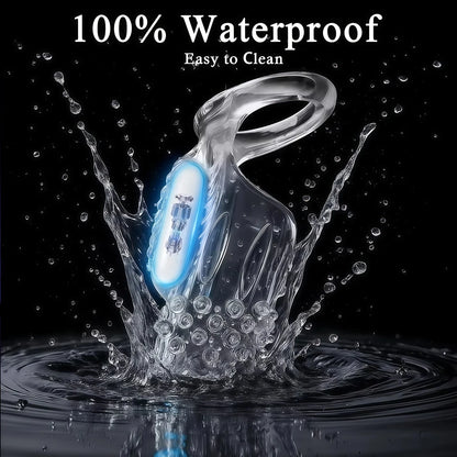 Vibrator Penis Sleeve Cock Ring Ejaculation Extender for Penis Testicles G Spot Stimulation Couples Adult Sex Toys for Men Women