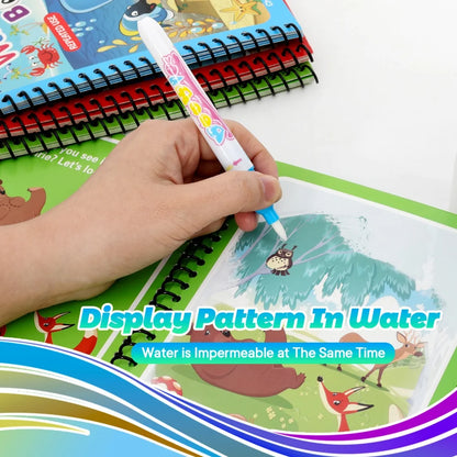 Water Coloring Books,9/18 Pack,Paint with Water Books, Educational Learning Doodle,Reusable No-Mess Art Book Travel Holiday Gift