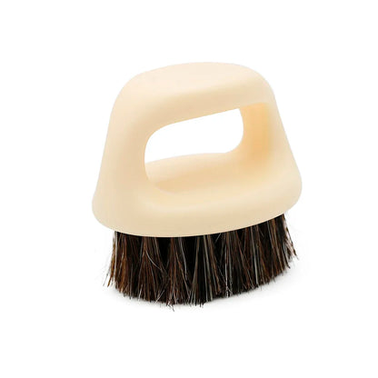 Pro Hairdresser Dust Brush Anti Static Boar Bristle Ring Beard Comb Salon Hair Sweep Brushes Shaving Facial Men's Mustache Brush