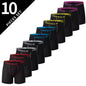 5/10 Pack Multi-size Teenagers To Adults Men's Boyshort Leisure Sports Joker Elastic Waist Long Men's Underwear Can Be Parent-ch