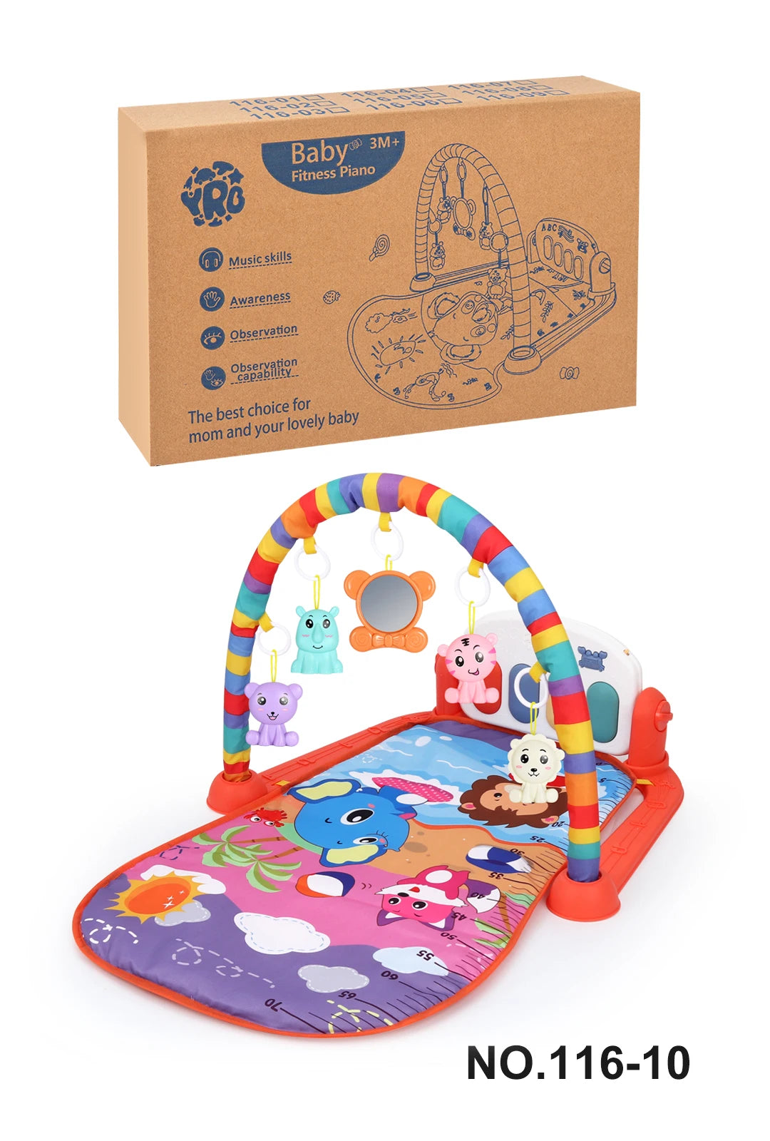 Multifunctional Fitness Frame Baby Activity Gym Play Mat Musical Rack Kid Infant Educational Crawling Carpet Toy Children Gift