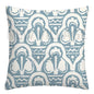Lake blue white geometric linen pillowcase sofa cushion cover home decoration can be customized for you 40x40 45x45 50x50 60x60