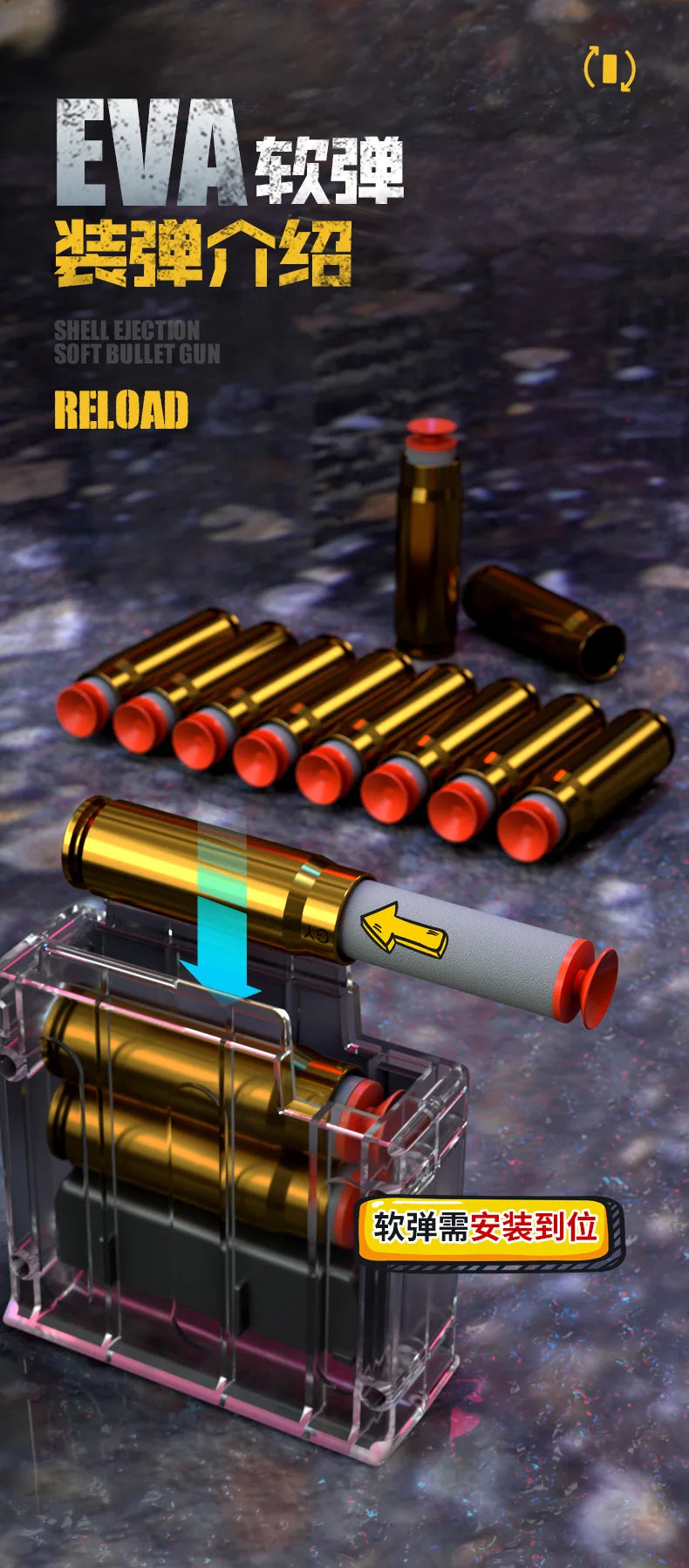 93CM MSR Shell Ejecting Sniper Toy Gun - Realistic Bolt Action & Shell Ejection, Perfect for Outdoor Battles & Cosplay
