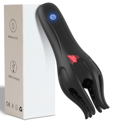 Glans Trainer for Men Powerful Vibrating Penis G Spot Masturbator Soft Fingertip Prolong Endurance Massage Vibrator Erotic Toys