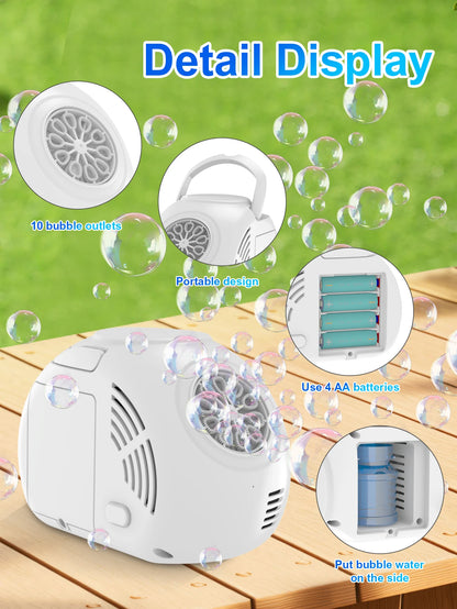 Handheld outdoor bubble machine electric with light bubble toy bubble launcher holiday  gift without battery bubble water