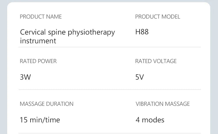 Vibration Neck Masssger Rechargeable Low Frequency Pulse Cervical Massager Smart Electric Neck Massager Red Light Massage