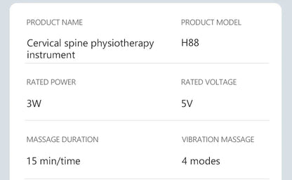 Vibration Neck Masssger Rechargeable Low Frequency Pulse Cervical Massager Smart Electric Neck Massager Red Light Massage