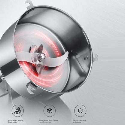 Electric Grain Mill Grinder Stainless Steel Pulverizer Powder Machine for Dry Herbs Grains Spices Cereals Coffee Corn 800G