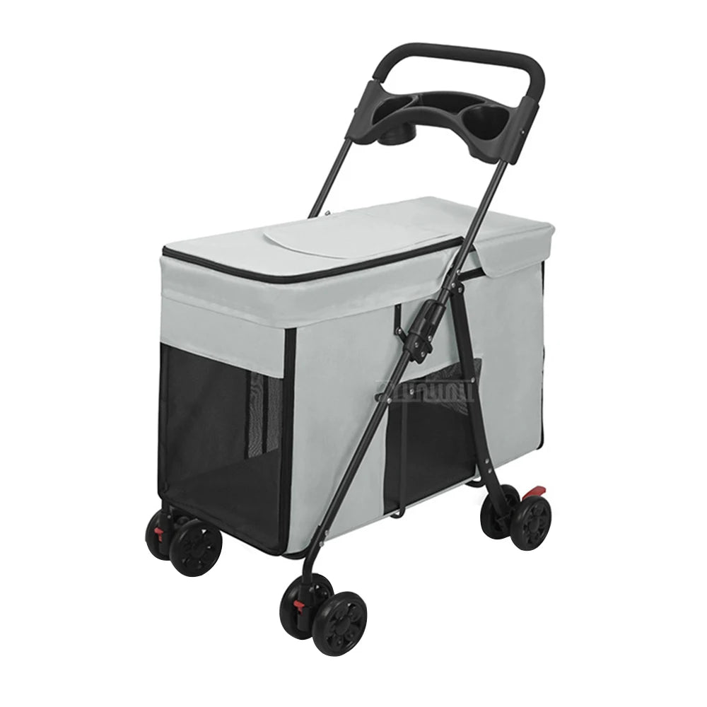 Foldable Outdoor pet travel cart Portable Pet strollers for medium and large dogs cats
