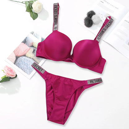 Women's Lingerie Set Sexy Breathable Soft Versatile Shapewear V Sexy Lingerie Bra and Panty Set Push Up Classic