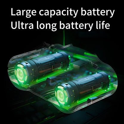 25000mAh Outdoor Waist Clip Fan Handheld Hanging Neck Fan 5-Speed Strong Wind Dual Air Vents USB Rechargeable Power Bank