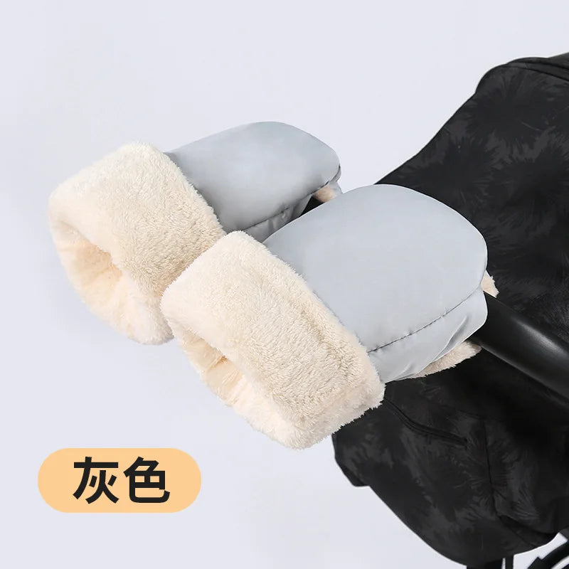 Stroller Gloves 1 Pair Winter Windproof Warm Simple Style Universal Prams Gloves Waterproof Baby Stroller Accessories