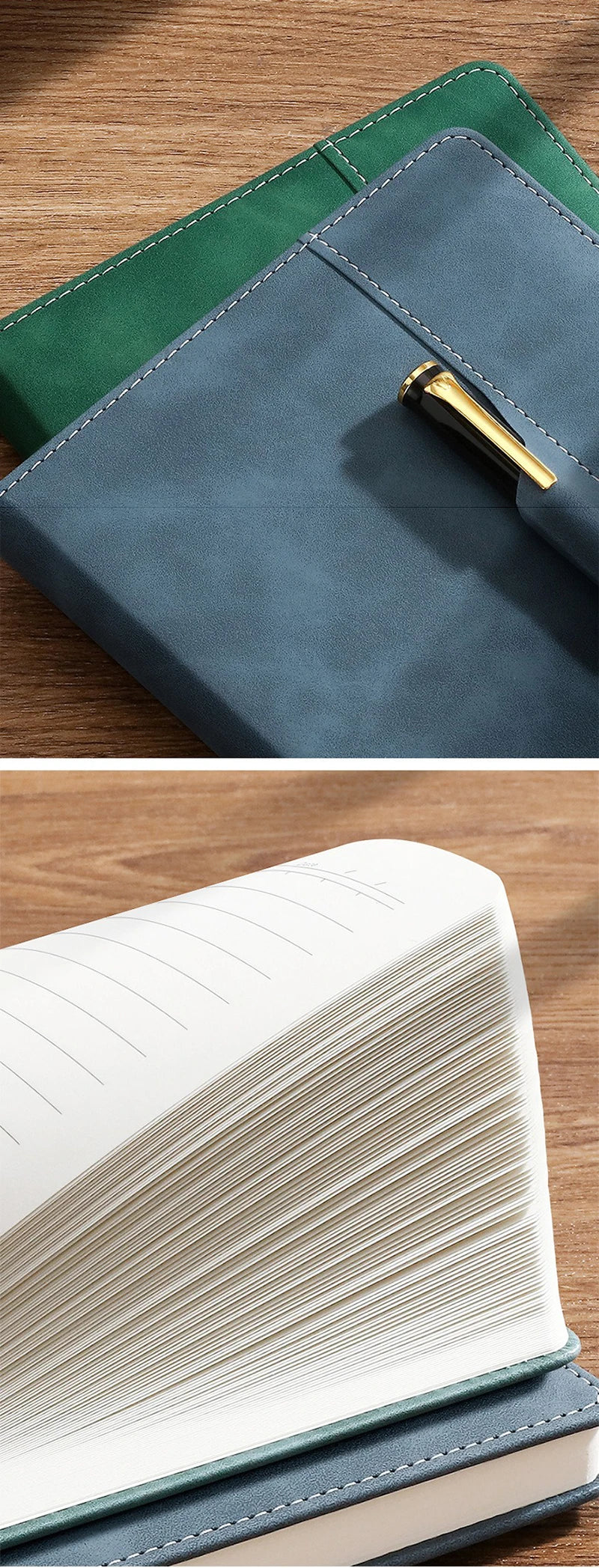 A5 B5 Customize PU Leather Notebook with Pen Insert Holder Free Printing LOGO Office Notepad Business Enterprise Diary Book Note