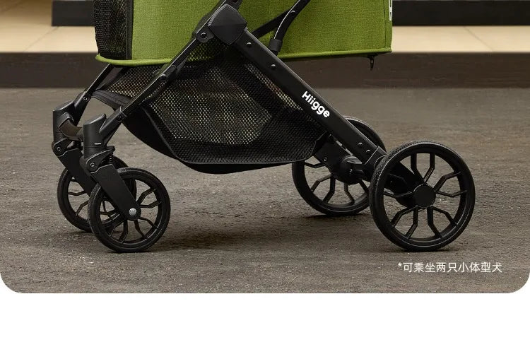 Foldable Pet Stroller Smooth Shockproof Stable Breathable Washable Outdoor Travel Cart for Dogs Cats