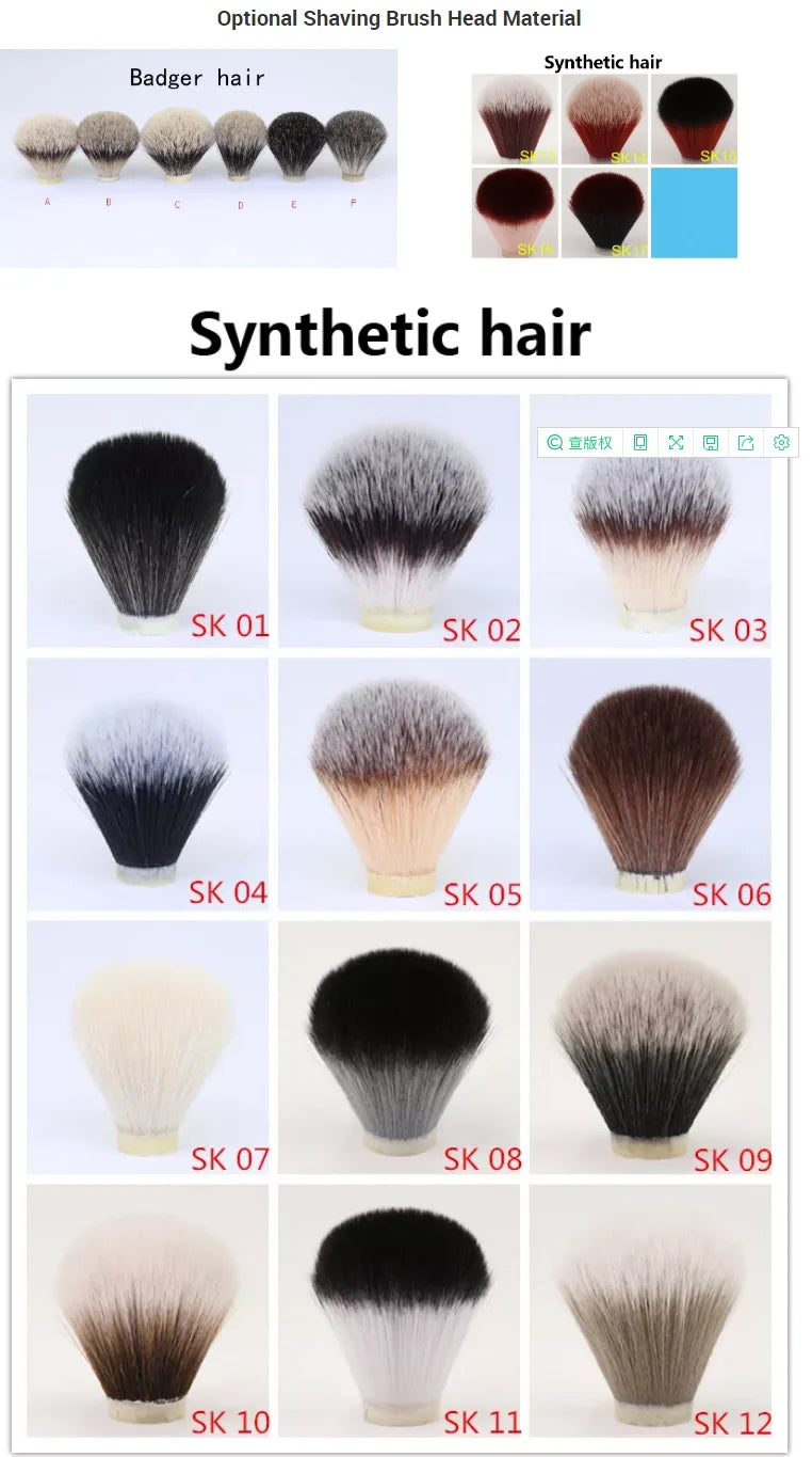 YAQI DEEP STONES 24mm Synthetic Hair Resin Handle Men Wet Shaving Brush
