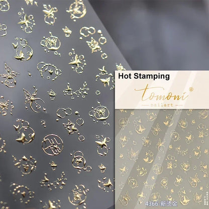 Jelly Butterfly 5D Nail Art Sticker Rhinestone Crystal Charming Shiny Insect Animals DIY Self Adhesive Decoration Manicure Decal