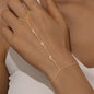 ROXI 925 Sterling Silver Heart/Star Zircon Bracelet With Finger Design For Women Hand Chain Accessories Party Jewelry Gift