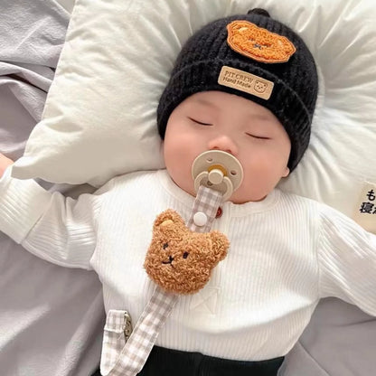 1PCS Cute Bear Baby Pacifier Clip Chain Dummy Holder Soother Pacifier Clips Strap Nipple Holder Infant Feeding Babies Accessorie