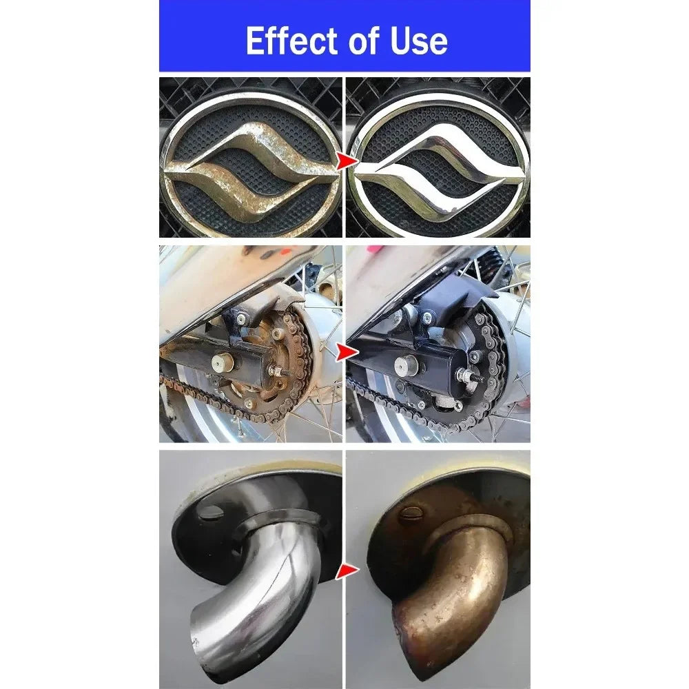 Quick-Acting Car Rust Remover Spray - Care for Auto Exhaust Pipes & Wheel Hubs, Metal Iron Powder Cleaner