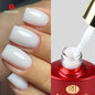 MSHARE Milk Milky White Base Gel Polish Camouflage Color Rubber Base Nail Base Coat 10ml