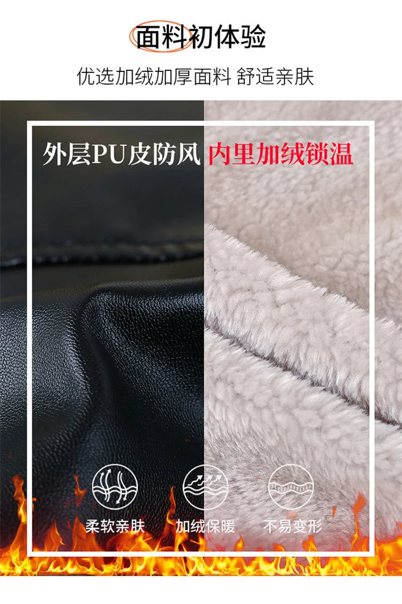 Winter Coat New Fashion Soft Leather Clothes Women's Long Sheep Leather Jacket Plus Velvet Padded Warm Coat
