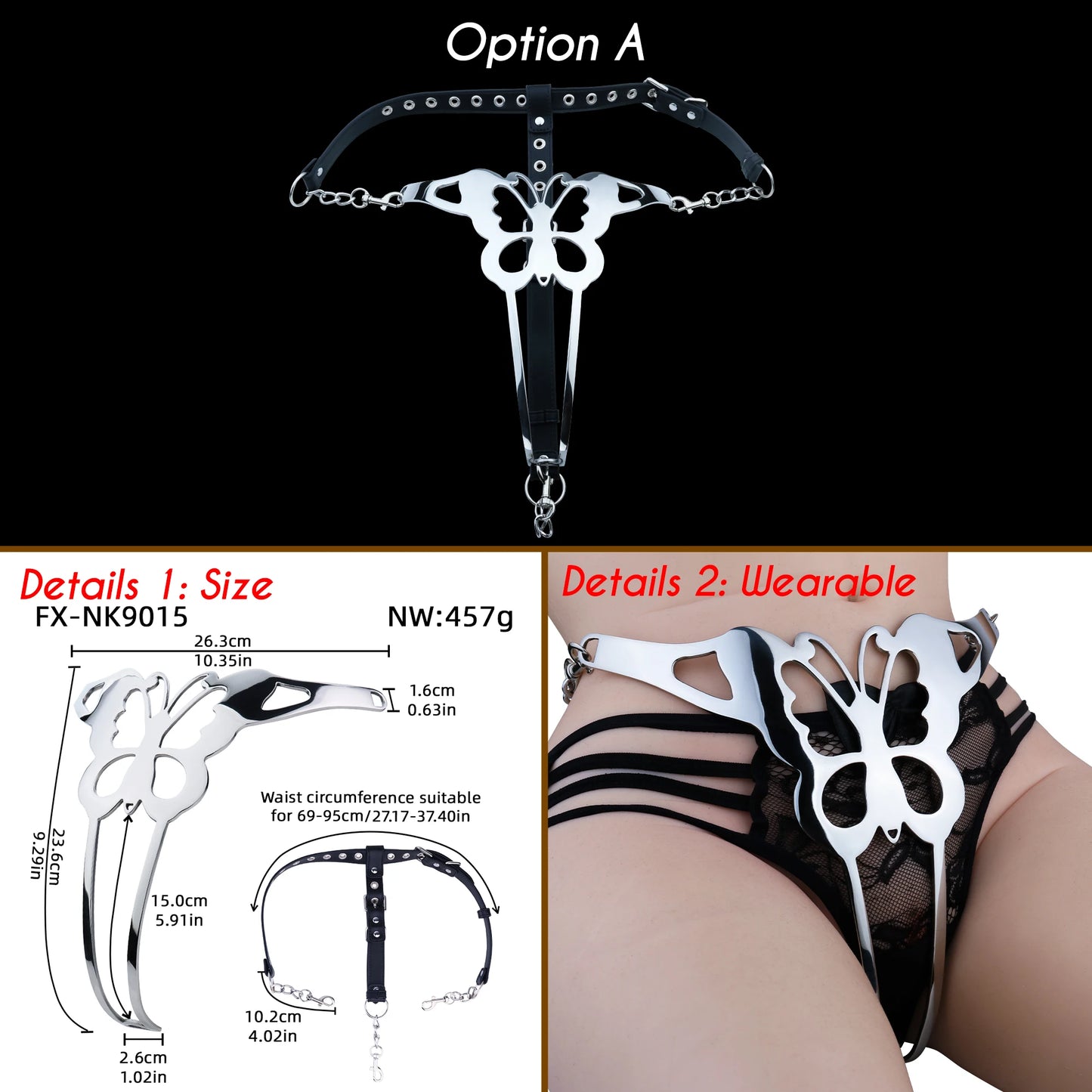 SHAZ Sexy Thong Women Panties Stainless Steel G strings Adjustable Waist Pant Heavy Bdsm Briefs Chastity Belt Sex Toys for Women