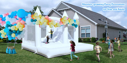 4.5m Commercial PVC White Bounce House Inflatable Wedding Castle for Adult Kids Children's playground, children's toys