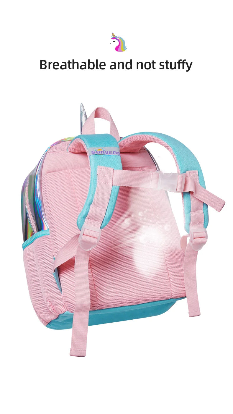 Sunveno Children's Backpack for Girls Pre-School Bag for Kindergarten Elementary - Reversible Sequin,Unicorn ,Lightweight Gift