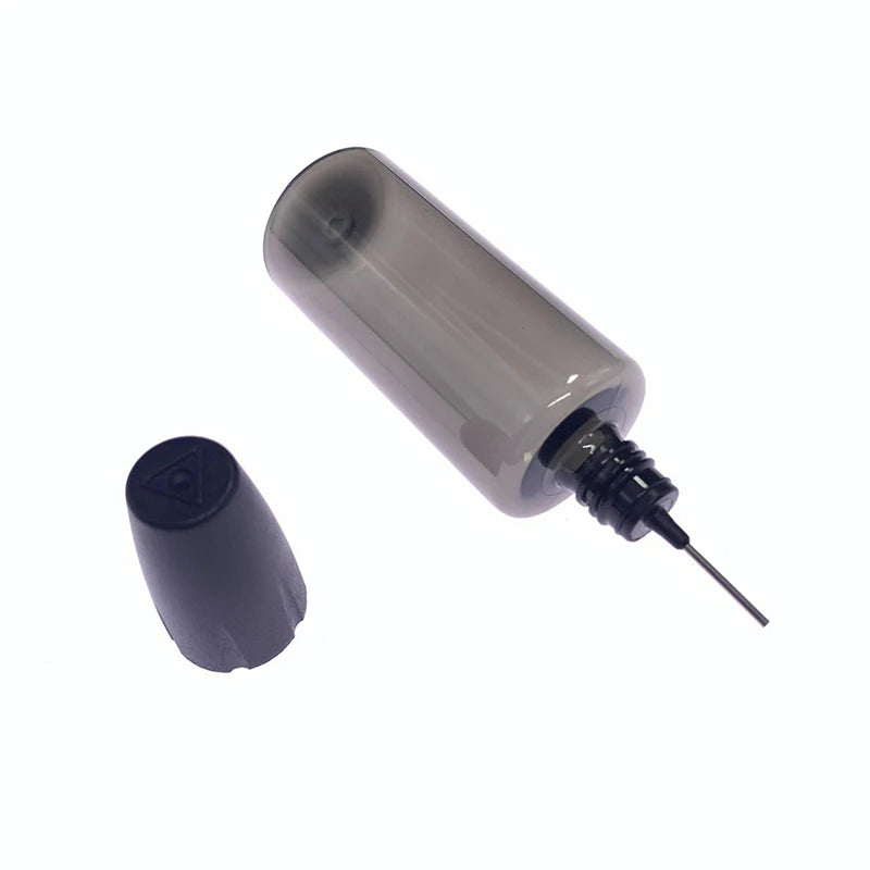 30/50ML PET Clear Vial with Long Thin Needle Tip Dropper for Smoking Oil Accessories Liquid Jar for Essential Oil Storage
