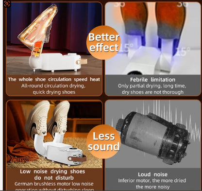 HOMEFISH Intelligent Shoe Dryer Quick Drying Deodorizing Sterilizing Adjustable Timer Household Shoe Warmer And Heater
