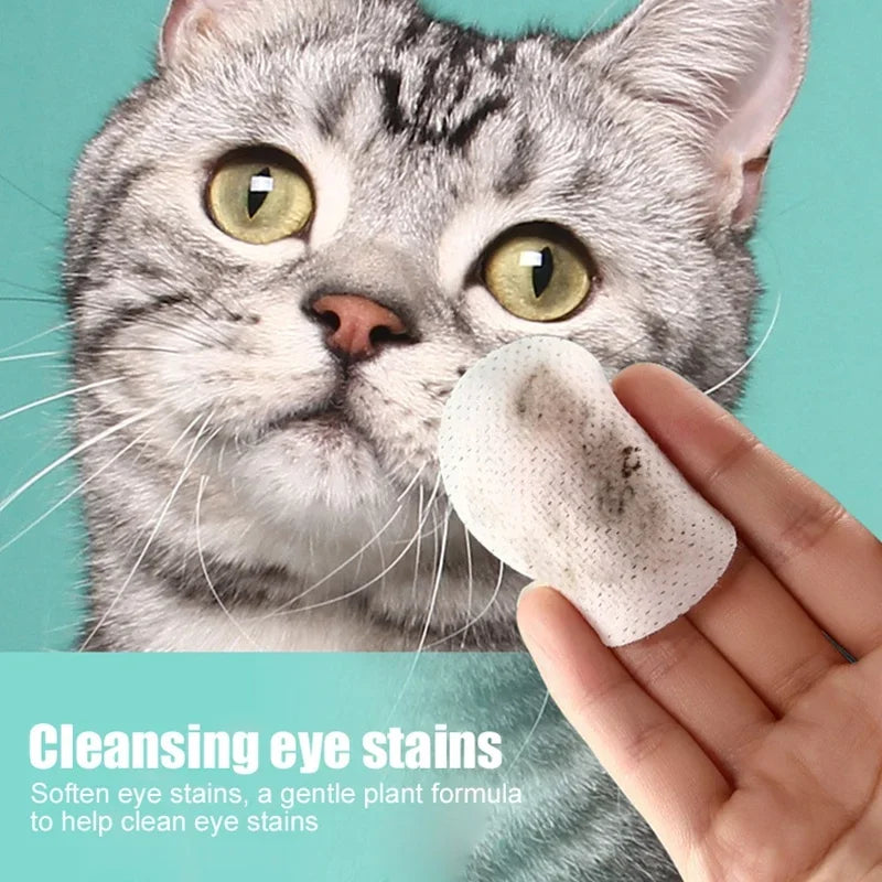 Pet Eye Wipes Cat and Dog Tearmark Wet Wipes Cat and Dog Universal No Irritation Cleaning Products 130 Pieces Wipes Pet Supplies